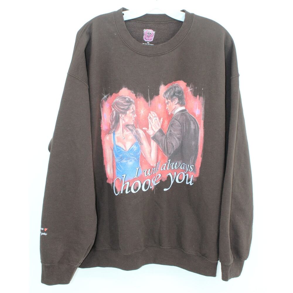 Dee Charmed Sweatshirt Crewneck Brown Graphics size XL